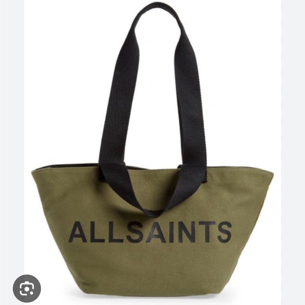 AllSaints Celeste Canvas Tote Green